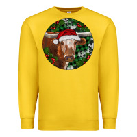 Lemon Longhorn Cow Christmas Premium Sweatshirt - RanaPortraitStore