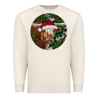 Sandshell Longhorn Cow Christmas Premium Sweatshirt - RanaPortraitStore