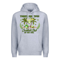 Heather Grey tanned and tipsy cocktail club sip and chill Premium Hoodie - JahusDesignShop