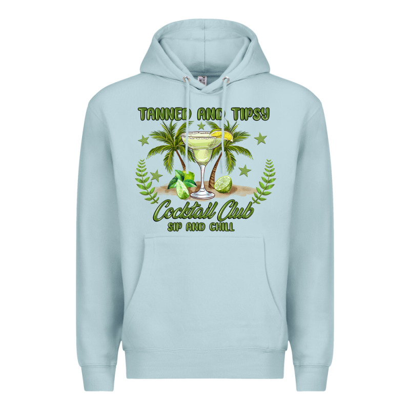 Tanned And Tipsy Cocktail Club Sip And Chill Premium Hoodie by JahusDesignShop | Teevron