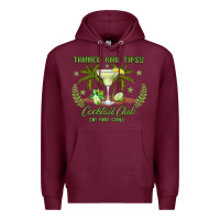 Burgundy tanned and tipsy cocktail club sip and chill Premium Hoodie - JahusDesignShop
