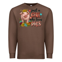 Chestnut western just girl who loves pigs Premium Sweatshirt - texasbilliewilder