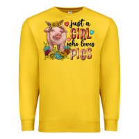 Lemon western just girl who loves pigs Premium Sweatshirt - texasbilliewilder