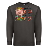 Smoke western just girl who loves pigs Premium Sweatshirt - texasbilliewilder
