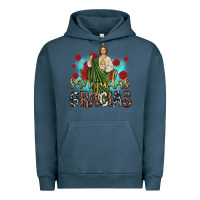 Pigment Midnight Navy san judas gracias Urban Hoodie - JahusDesignShop