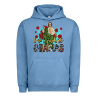 Pigment Pebble Blue san judas gracias Urban Hoodie - JahusDesignShop