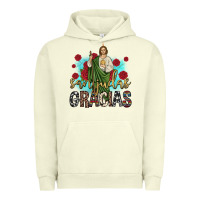 Pigment Pistachio san judas gracias Urban Hoodie - JahusDesignShop