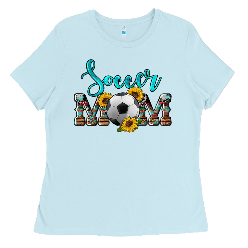 Western Leopard Cowhide Sunflowers  Glitter Mom Soccer Ladies Tee by Artiststas | Teevron