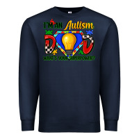 Navy im an autism dad whats your superpower Premium Sweatshirt - Zillion Design Studio