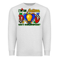 Oatmeal Heather im an autism dad whats your superpower Premium Sweatshirt - Zillion Design Studio