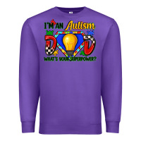 Purple im an autism dad whats your superpower Premium Sweatshirt - Zillion Design Studio