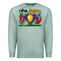 Seafoam im an autism dad whats your superpower Premium Sweatshirt - Zillion Design Studio
