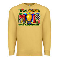 Antique Gold i'm an autism mom what's your superpower Premium Sweatshirt - Zillion Design Studio