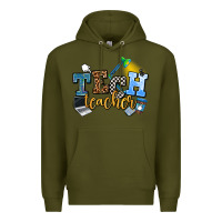 Army Green tech teacher Premium Hoodie - AdoDesignShop