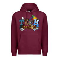 Burgundy tech teacher Premium Hoodie - AdoDesignShop