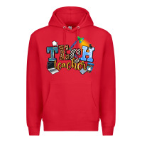 Red tech teacher Premium Hoodie - AdoDesignShop