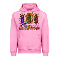 Fuchsia Pink our lady of guadalupe happy hallothanksmas Urban Hoodie - JahusDesignShop