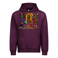 Mauve Wine our lady of guadalupe happy hallothanksmas Urban Hoodie - JahusDesignShop