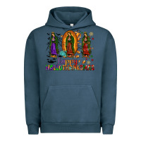 Pigment Midnight Navy our lady of guadalupe happy hallothanksmas Urban Hoodie - JahusDesignShop