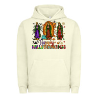 Pigment Pistachio our lady of guadalupe happy hallothanksmas Urban Hoodie - JahusDesignShop