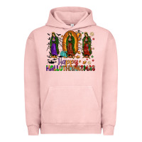 Pigment Salmon our lady of guadalupe happy hallothanksmas Urban Hoodie - JahusDesignShop