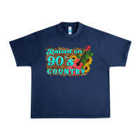 Navy raised 90's country guitar cactus sunflower's Urban Heavy Tee - Artiststas