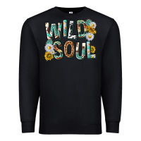 Black western wild soul with sunflowers Premium Sweatshirt - texasbilliewilder