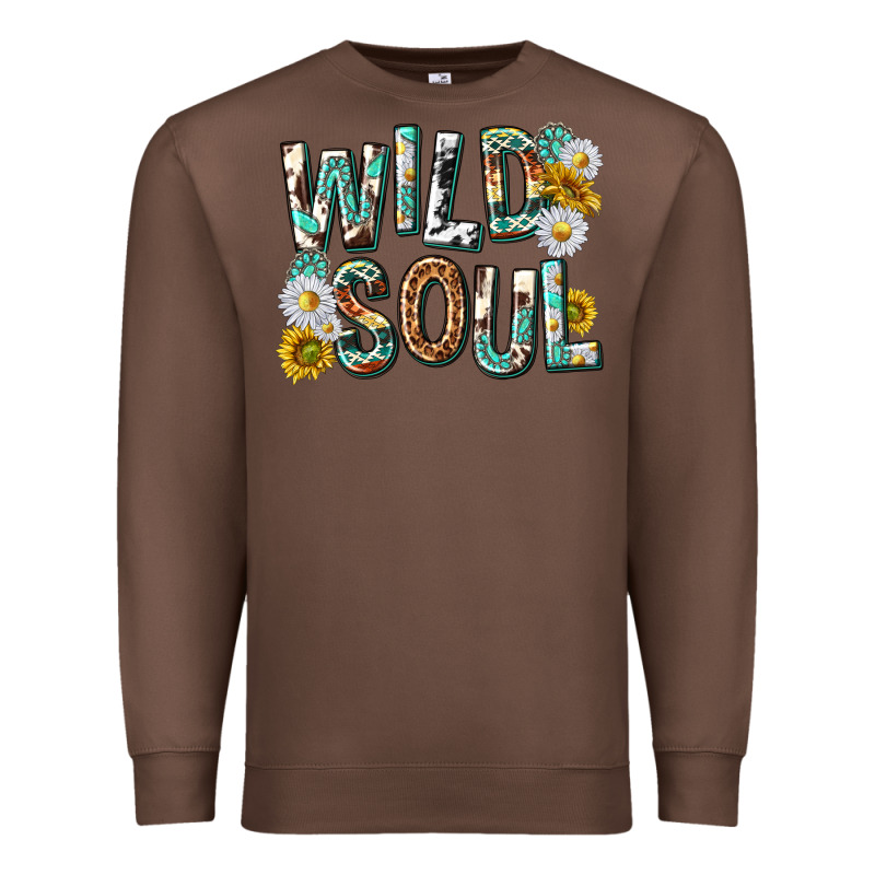 Western Wild Soul With Sunflowers Premium Sweatshirt by texasbilliewilder | Teevron