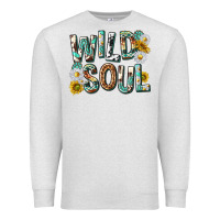 Oatmeal Heather western wild soul with sunflowers Premium Sweatshirt - texasbilliewilder