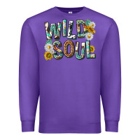 Purple western wild soul with sunflowers Premium Sweatshirt - texasbilliewilder