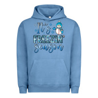 Pigment Pebble Blue it s freezin season Urban Hoodie - JahusDesignShop