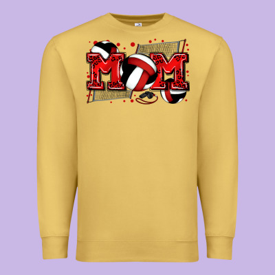 Mom Volleyball Premium Sweatshirt Designed By Zillion Design Studio