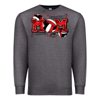 Charcoal Heather mom volleyball Premium Sweatshirt - Zillion Design Studio