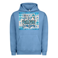 Pigment Pebble Blue it s freezin season Urban Hoodie - JahusDesignShop