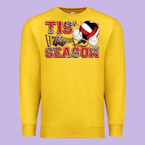 Tis' The Season Volleyball Premium Sweatshirt Designed By Zillion Design Studio