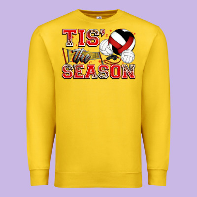 Tis' The Season Volleyball Premium Sweatshirt Designed By Zillion Design Studio