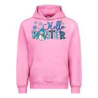Fuchsia Pink hello winter Urban Hoodie - JahusDesignShop