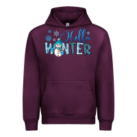 Mauve Wine hello winter Urban Hoodie - JahusDesignShop