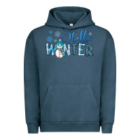 Pigment Midnight Navy hello winter Urban Hoodie - JahusDesignShop
