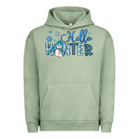 Pigment Oil Green hello winter Urban Hoodie - JahusDesignShop