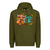 Army Green hay fall heifer Premium Hoodie - AdoDesignShop