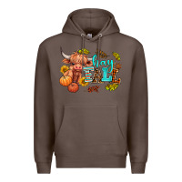 Coffee hay fall heifer Premium Hoodie - AdoDesignShop