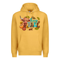 Mustard hay fall heifer Premium Hoodie - AdoDesignShop