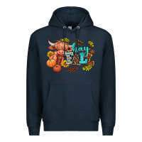 Navy hay fall heifer Premium Hoodie - AdoDesignShop