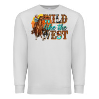 Dove Grey wild like west Premium Sweatshirt - texasbilliewilder