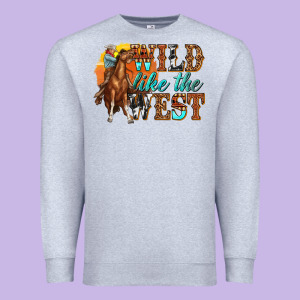 Wild Like West Premium Sweatshirt Designed By Texasbilliewilder