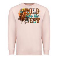 Pale Pink wild like west Premium Sweatshirt - texasbilliewilder