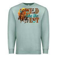 Seafoam wild like west Premium Sweatshirt - texasbilliewilder