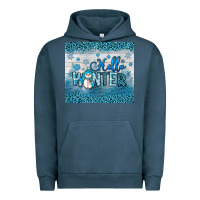 Pigment Midnight Navy hello winter Urban Hoodie - JahusDesignShop