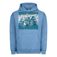 Pigment Pebble Blue hello winter Urban Hoodie - JahusDesignShop